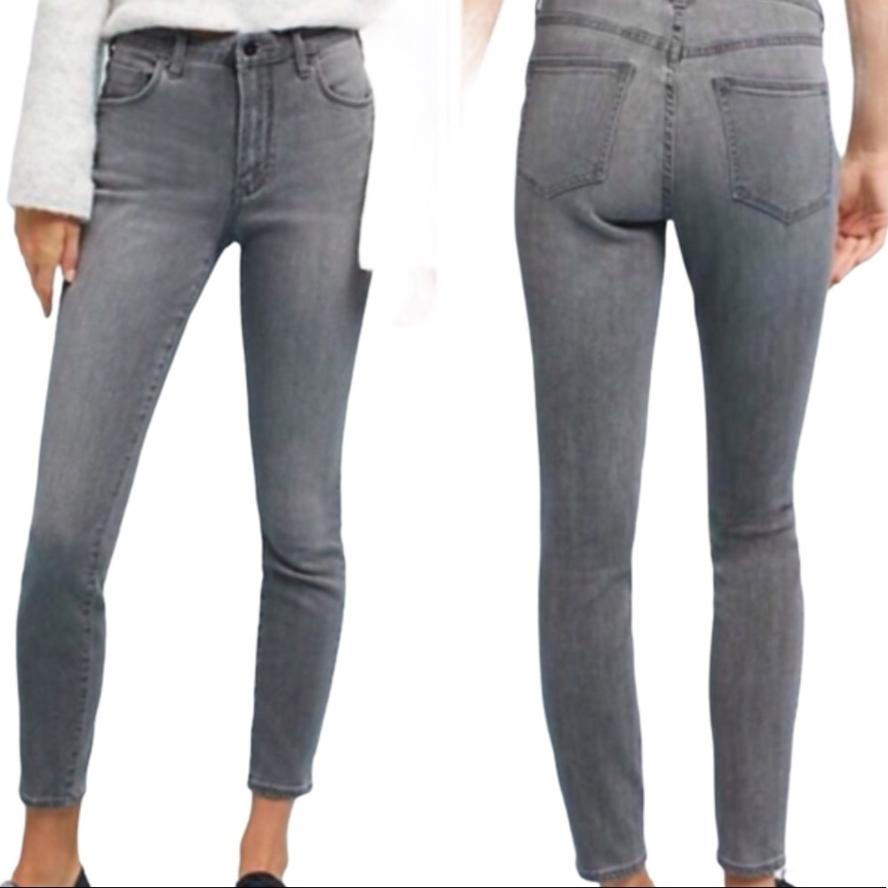 ANTHROPOLOGIE PILCRO AND THE LETTERPRESS Grey Stretch High Rise Skinny Jeans 27